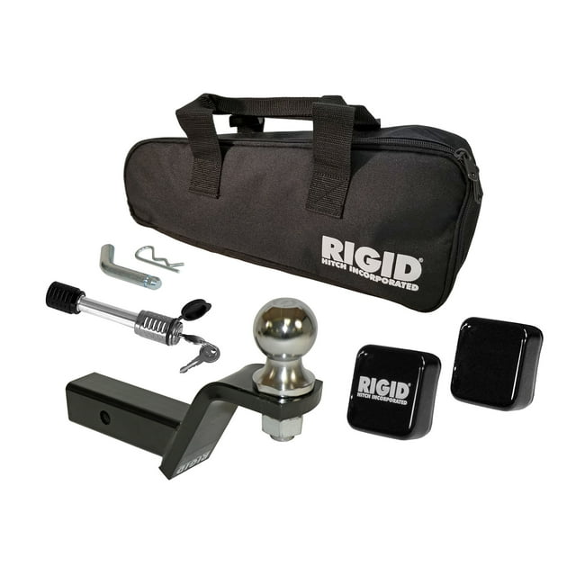 Rigid Hitch Class III 2" Ball Mount Kit Loaded with 2-5/16" Ball, Hitch Lock and Storage Bag - 2-3/4" Rise