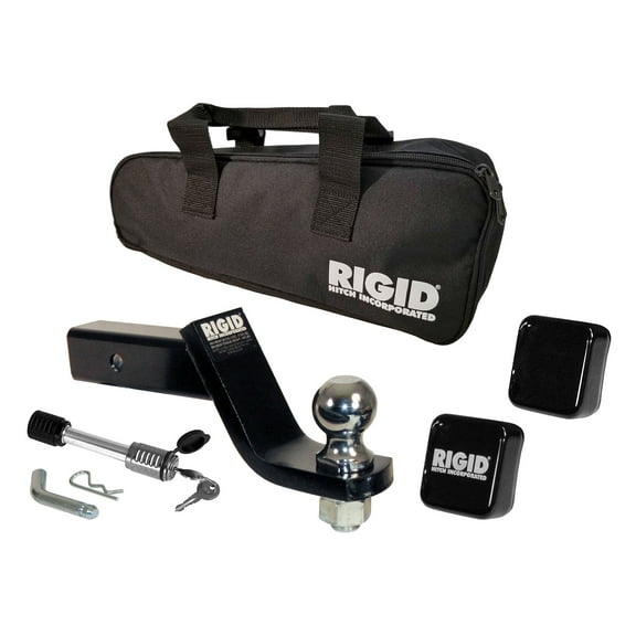 Rigid Hitch Class III 2" Ball Mount Kit Loaded with 2" Ball, Hitch Lock and Storage Bag - 4" Drop