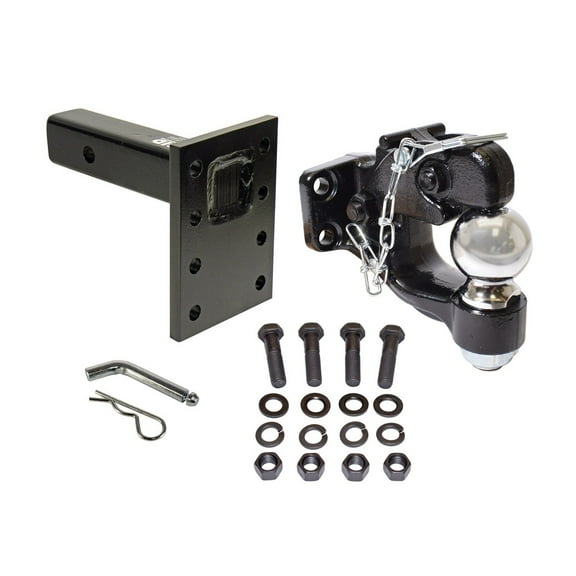 Rigid Hitch Combination Pintle Hook with 2" Ball, Mounting Plate and Hardware