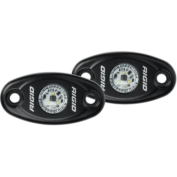 Rigid Industries A-Series Light - Black - High Strength - Warm White - Set of 2