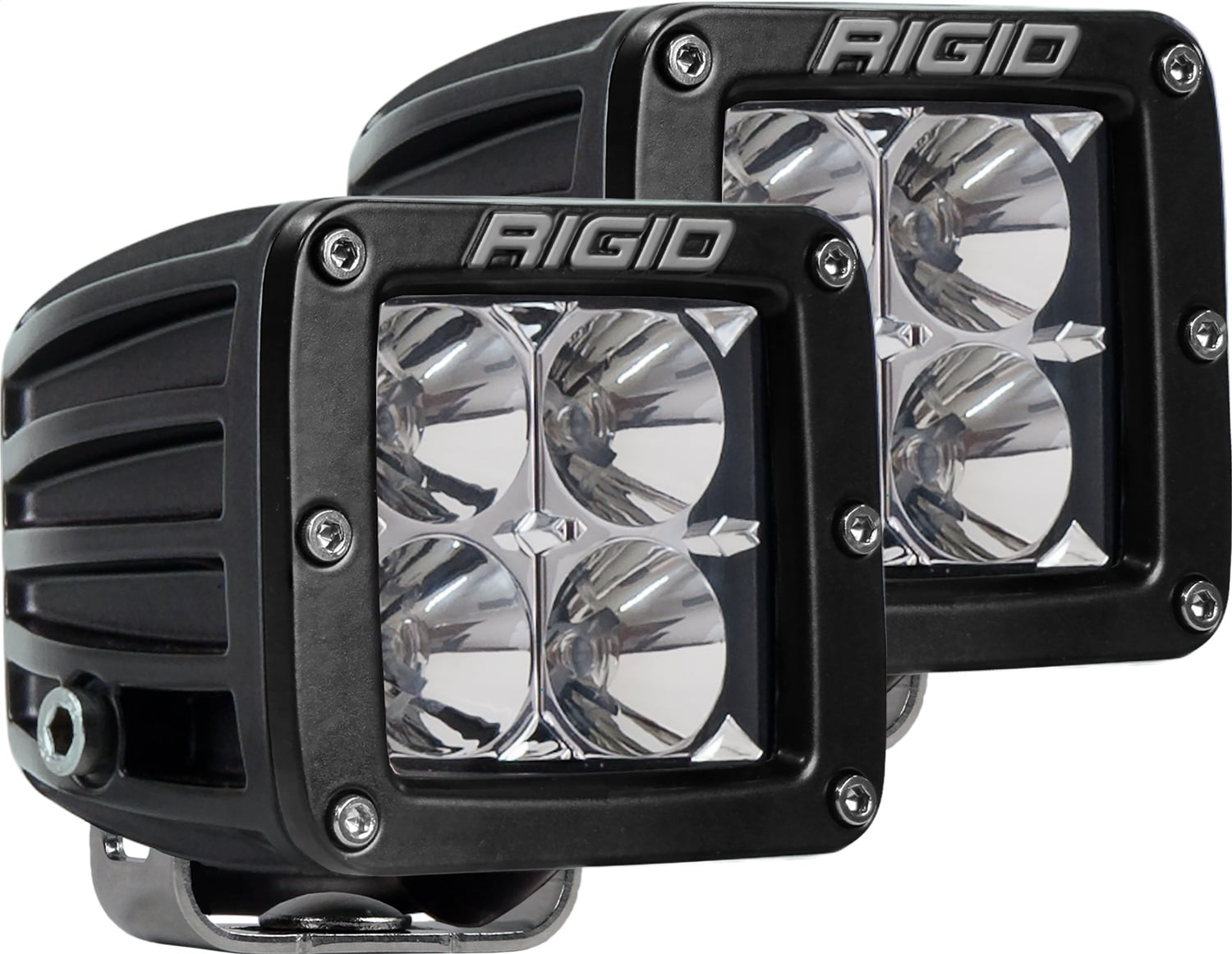 Rigid Industries Black Square LED Flood Lights Set of 2