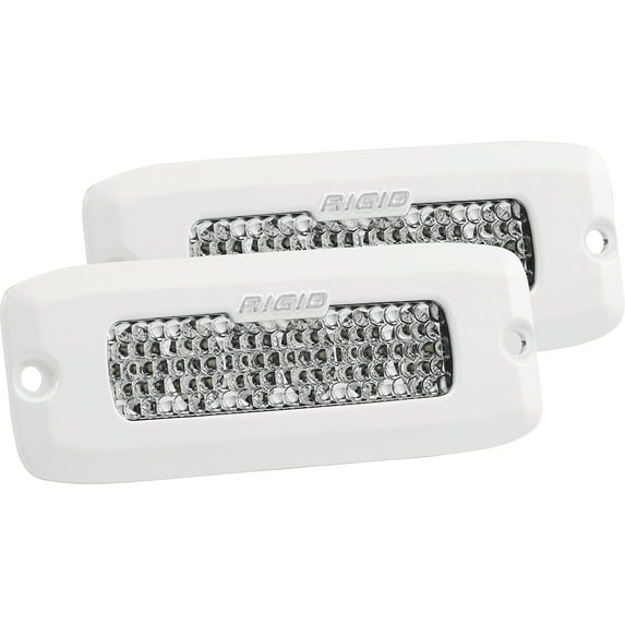 Rigid Industries M- Series -SRQ -60 Deg. Lens -White -Flush Mount - Set of 2