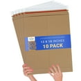 thumbnail image 1 of Brown Rigid Mailers, Stay Flat Cardboard Envelopes, 10 Count, 13 x 18 in, 1 of 9