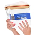 thumbnail image 1 of White Rigid Mailers, 6 x 6 Inches. Pack of 200 Photo Mailer Envelopes. Flat Cardboard Mailers Self-Seal. Sturdy Cardboard Photo Envelope. Recyclable Hard Shipping Envelopes, 1 of 10