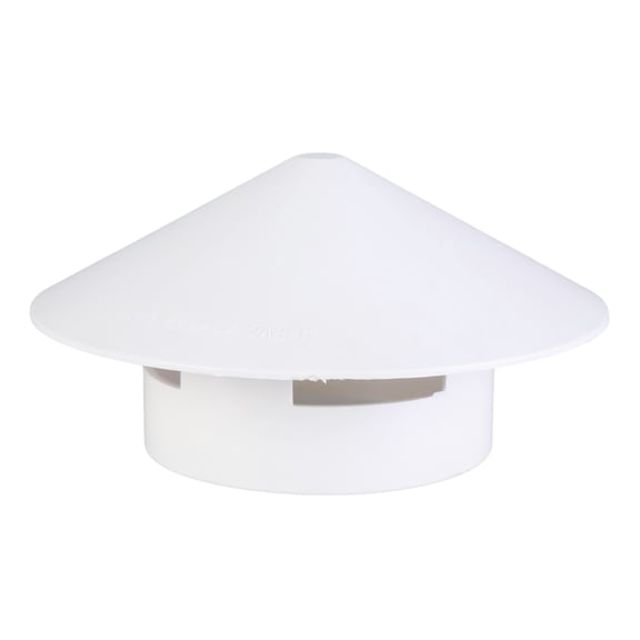 Rigid PVC Chimney Hoods Caps for 110mm Roof and Pipe Ventilation and Weatherproofing