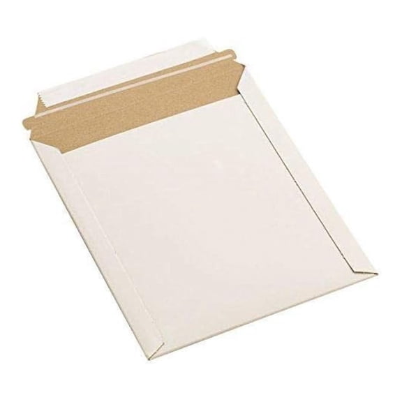 Rigid Photo Mailers 100-Pack - 12.75x15 Inch - No Bend Paperboard Envelopes for Documents, Artwork, Comics, Records, & More