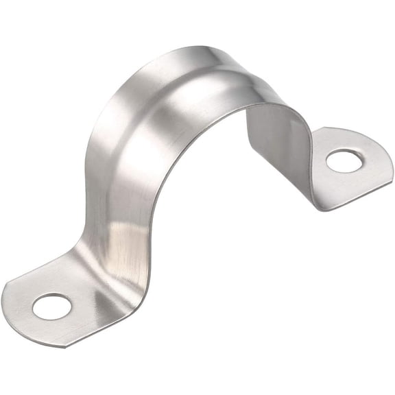 Rigid Pipe Strap(32mm), 2 Holes 304 Stainless Steel Tension Tube Clip Clamp 20pcs
