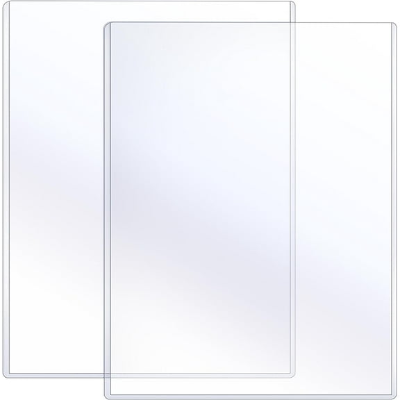 Rigid Print Protectors Fit 24 x 36 Inch Poster Paper, Top Loading Page Protectors Plastic Poster Sleeves PVC Clear Sheet Holder to Display Photo Document Magazine Certificate(2 Pcs)