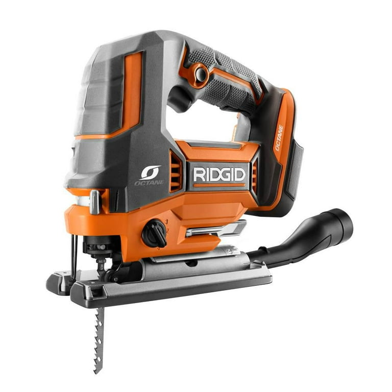 Rigid R8832B 18 Volt OCTANE Cordless Brushless Variable Speed Power Jig Saw with Battery Vacuum Attachment Tool Only Walmart