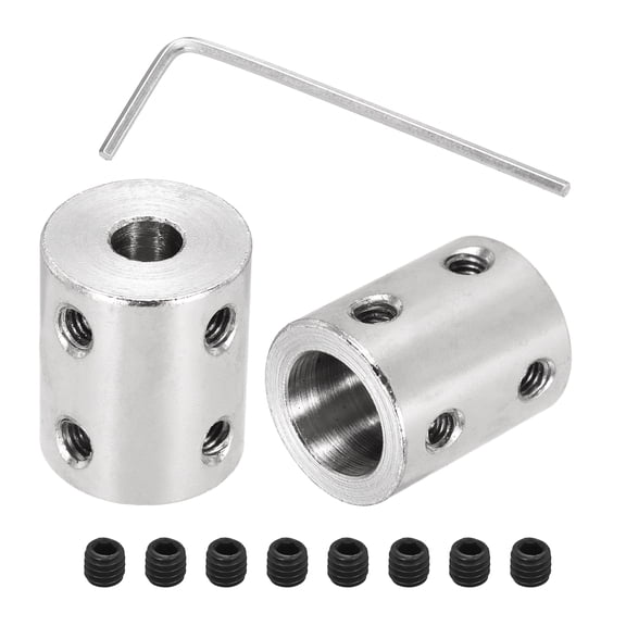 Rigid Screw Coupling 6mm to 12mm Shaft Coupler Connectors L22mm x D18mm Steel Joint Connectors Rigid Coupling Set for 3D Printers DIY Encoder with 24 Screw & Hex Wrench, 6 Pcs