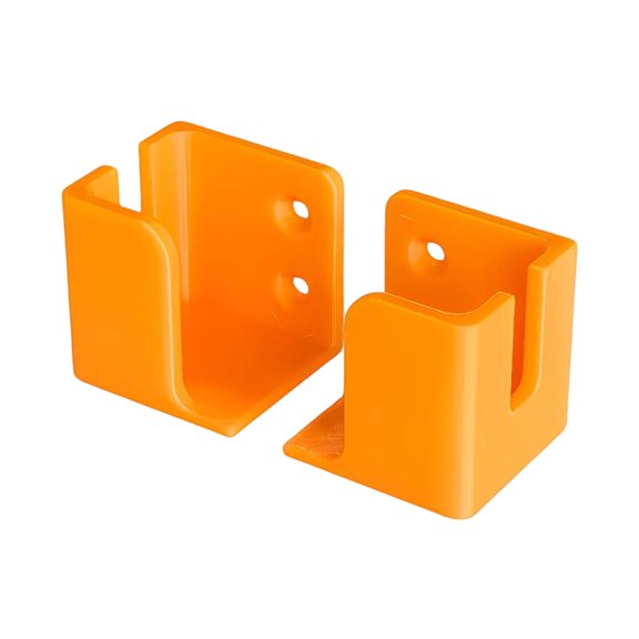 Rigid Wall Brackets 2 Piece Set, Screw Mount U Shaped Holder Pair for Daily Home Wall Support