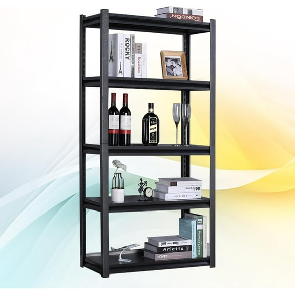 Rigma 5 Tier Garage Shelf, Heavy Duty Steel Shelving Unit, Adjustable Metal Multi-use Storage Rack, Shelves for Garage, Basement, and Industrial Warehouse Or Office (36" W X 16" D X 72" H 5-Tier)