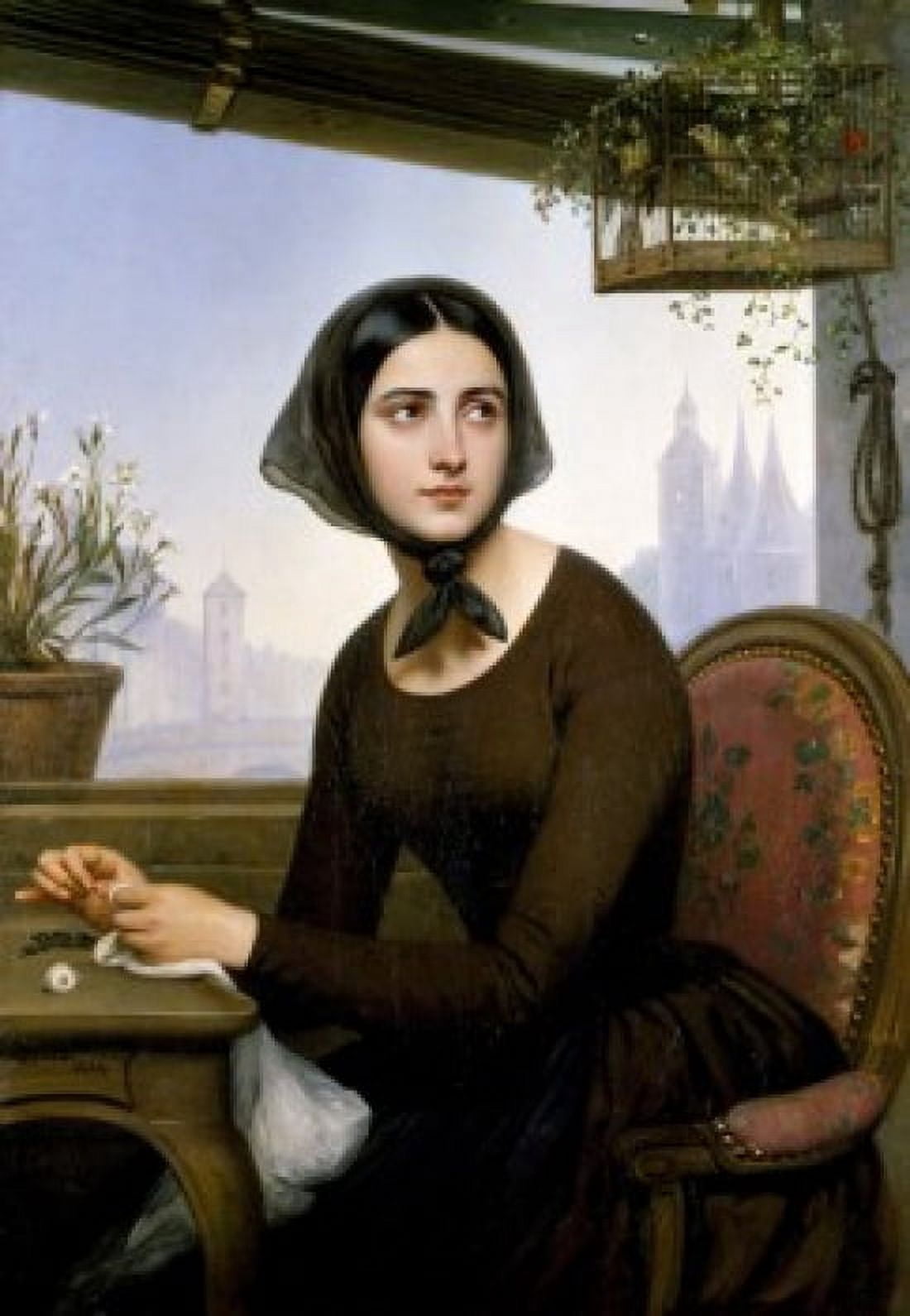 Rigolette by Joseph Desire Court (1797-1865) Canvas Art - Joseph Desire Court (18 x 24)