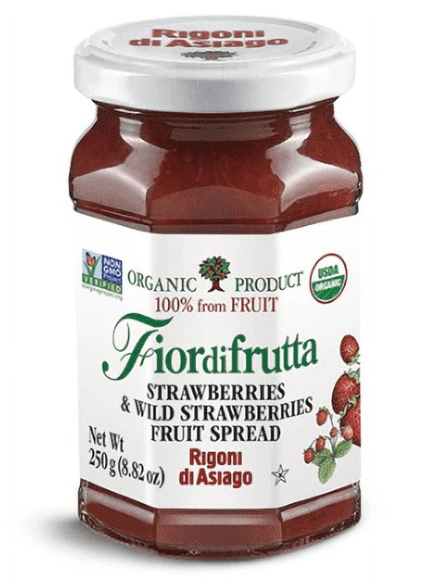 Rigoni di Asiago Fiordifrutta Organic Fruit Spread Strawberries & Wild  Strawberries 8.82 oz Pack of 3 