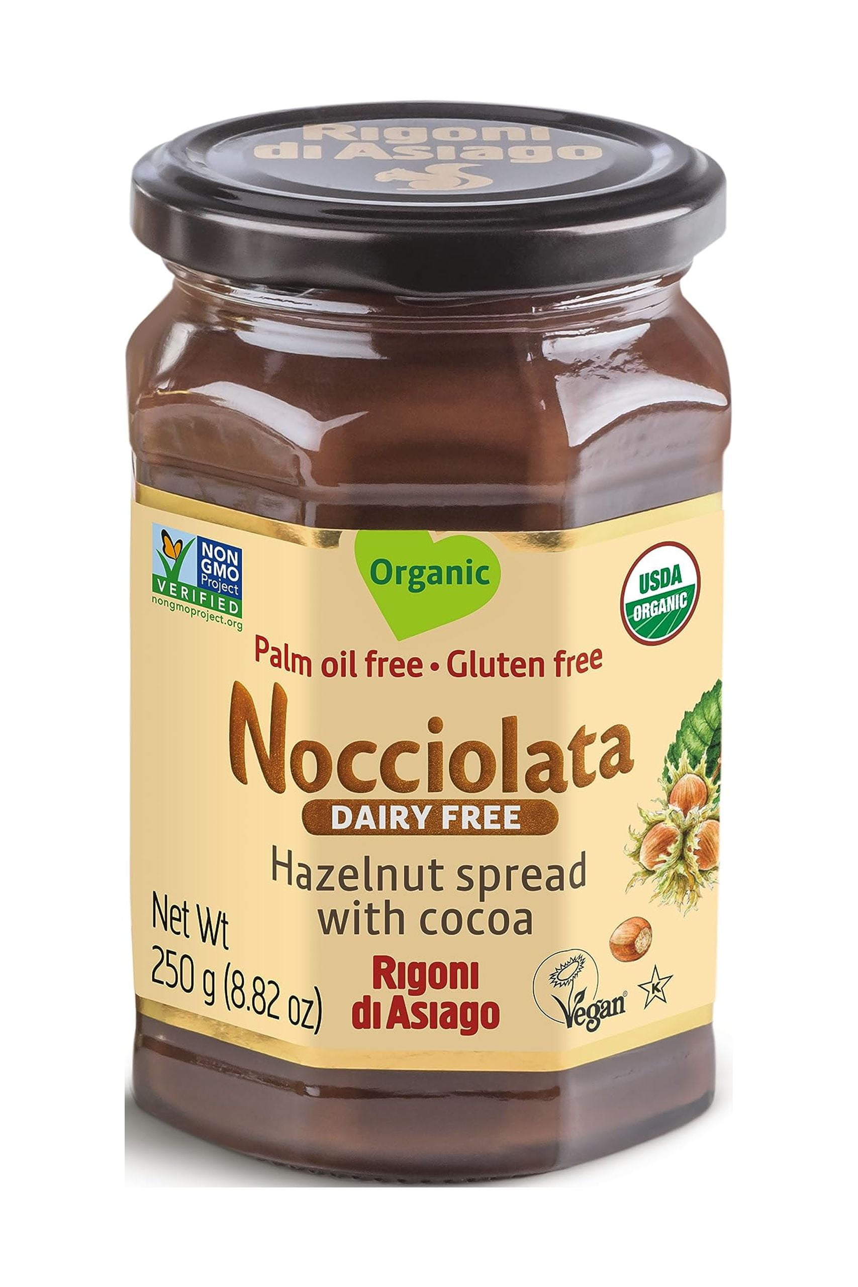 Rigoni di Asiago Organic RE32Dairy Free Nocciolata Classic Hazelnut Spread, 8.82 OZ (Pack of 1)