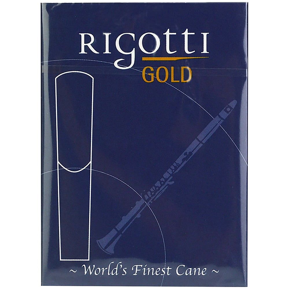 Rigotti Bb Clarinet Reed, Gold Classic Cut 3 Strong 10 Pack