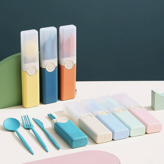 Riguas 1 Set Cutlery Set Nordic Style Long Handle Frosted Design Heat Resistant Dining Chopsticks Spoon Cutter Fork Dinner Set for Kitchen