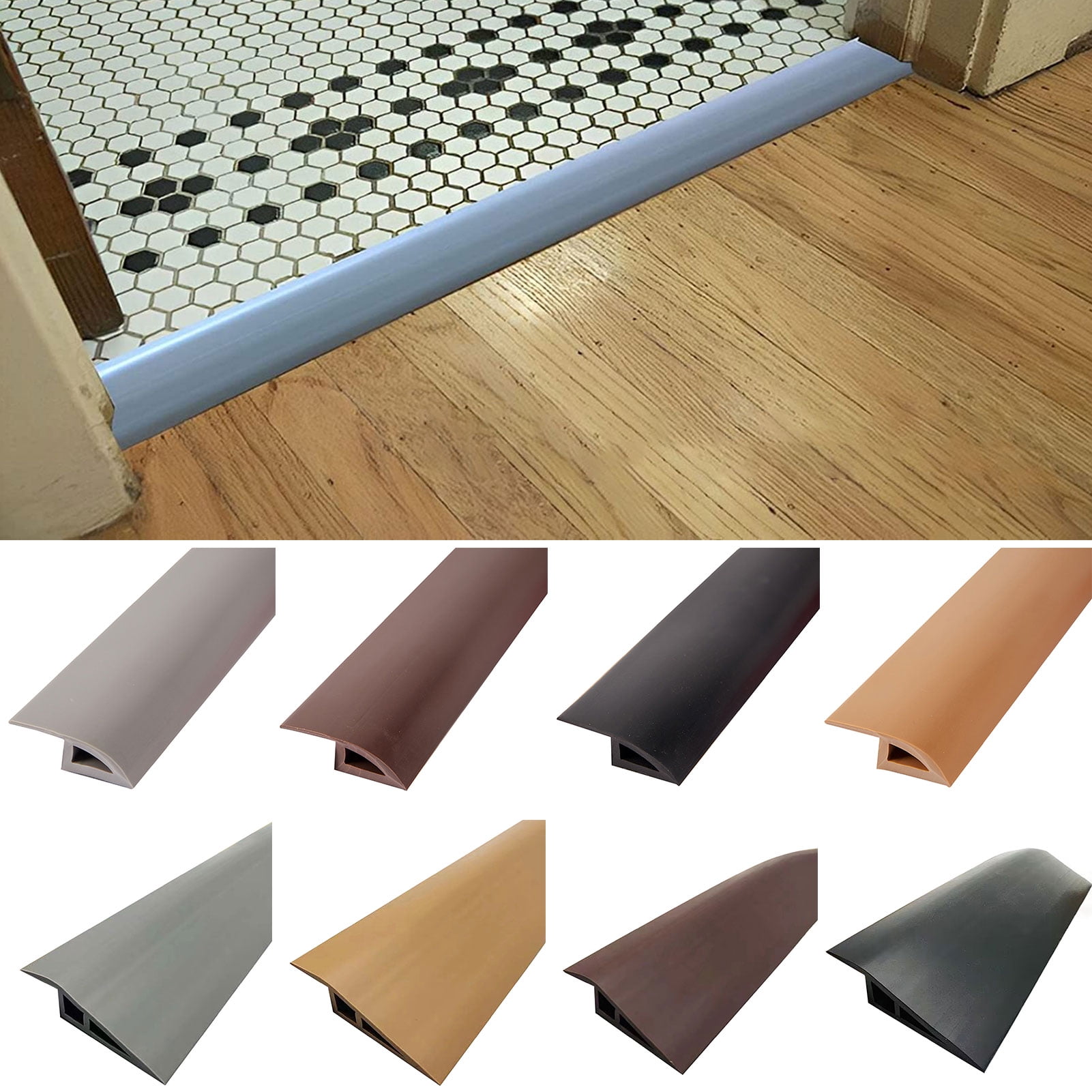 Riguas 10/15mm Floor Transition Strip SelfAdhesive Waterproof PVC