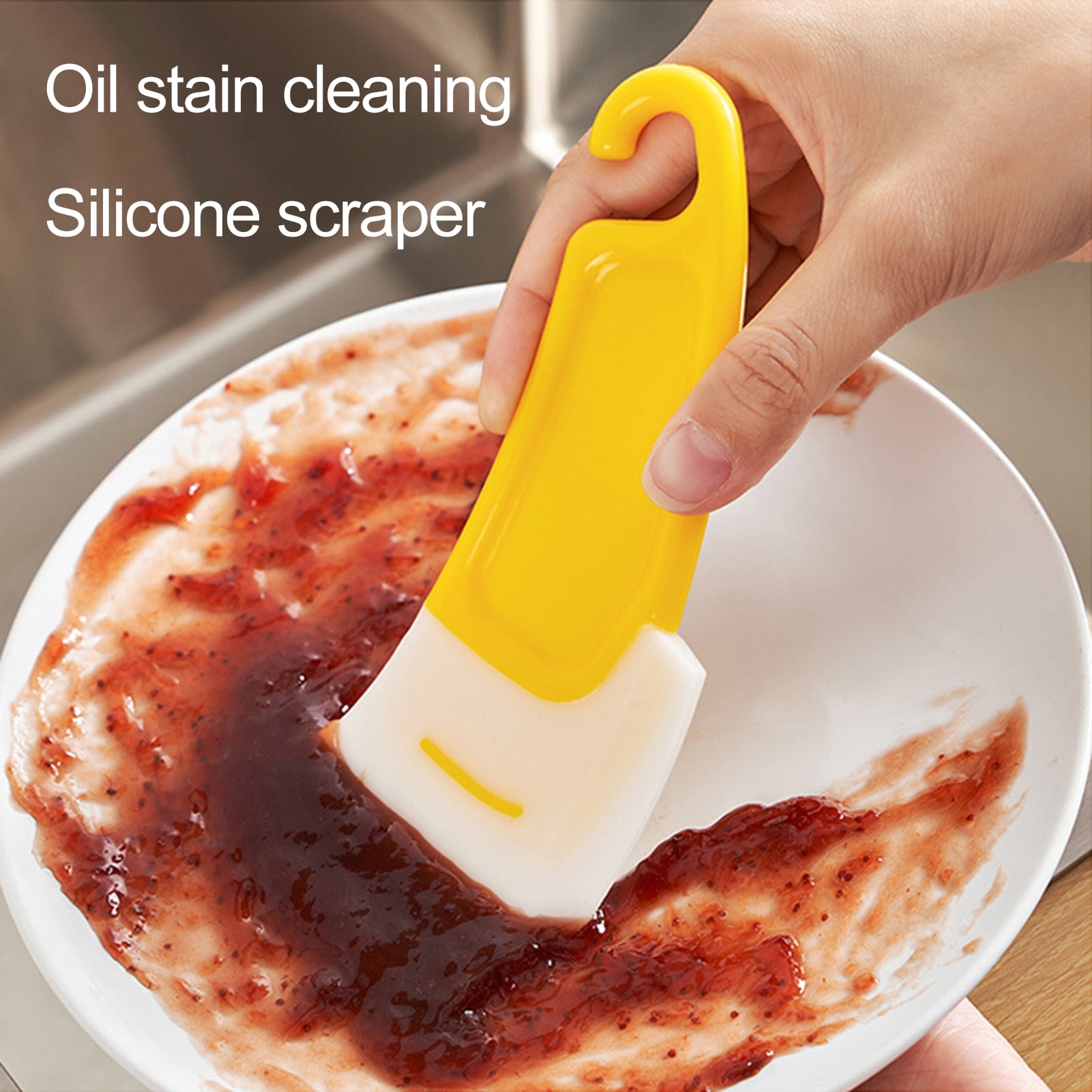 Riguas 3/5Pcs Kitchen Scrapers Soft Head Multifunctional Easy Cleaning ...