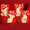 thumbnail image 1 of Riguas 30Pcs Red Envelopes with Blessing Words 2023 New Year Rabbit Zodiac Lucky Money Pockets for Household, 1 of 8