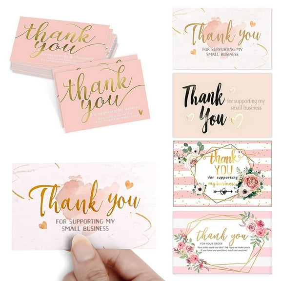 Riguas 30Pcs Thank You Cards with Printed Envelopes Golden Foil Lettering Eucalyptus Leaves Floral Printed Thanksgiving Cards Party Invitation Card