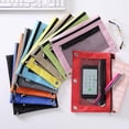 thumbnail image 1 of Riguas 5Pcs File Holder Durable Oxford Cloth Pencil Pouch 3 Ring Binders Ample Storage Easy to Carry Mesh Design Large Capacity File Holder, 1 of 7