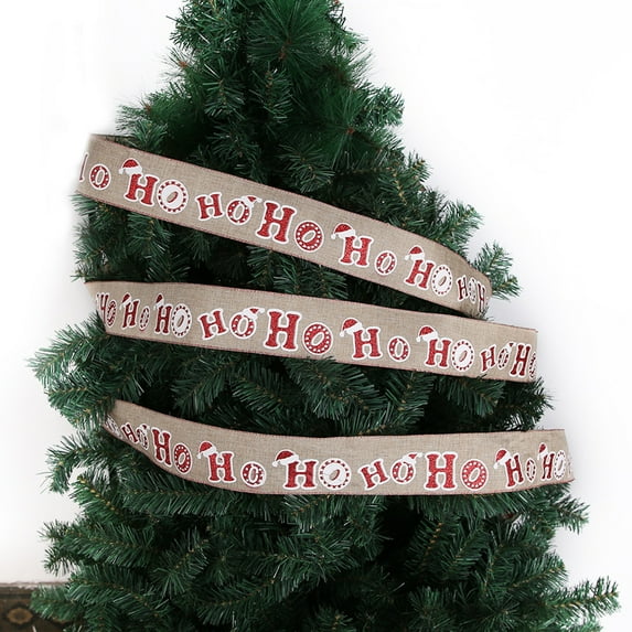Riguas 6M/Roll Christmas Ribbon Versatile DIY Crafts Decorative Ribbon Gift Wrapping Ribbon for Festive Party Decor