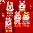 thumbnail image 1 of Riguas 6Pcs Red Envelope Three-dimensional Modeling Cartoon Creative Styling Money Storage Adorable 2023 New Year Lucky Money Red Bag for Friends, 1 of 8