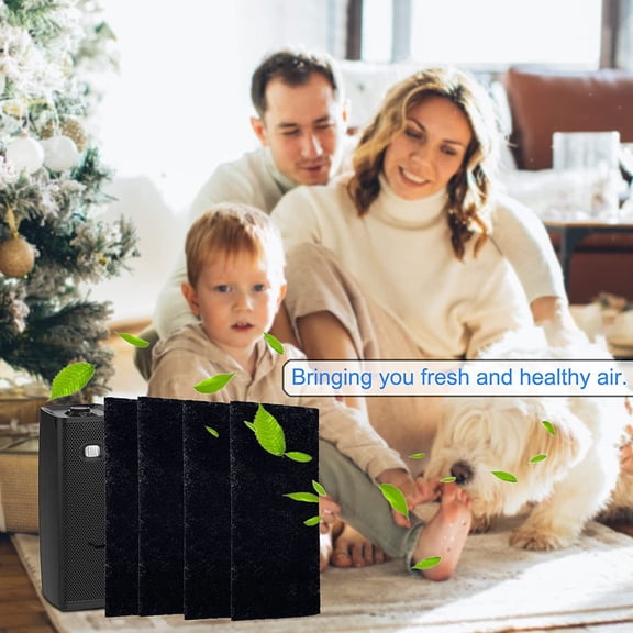 Riguas 8Pcs Air Purifier Sponge Activated Charcoal Improved Air Quality Trap Large Particles Reduce Odor Compatible Purifier Carbon Sponge Home Accessory