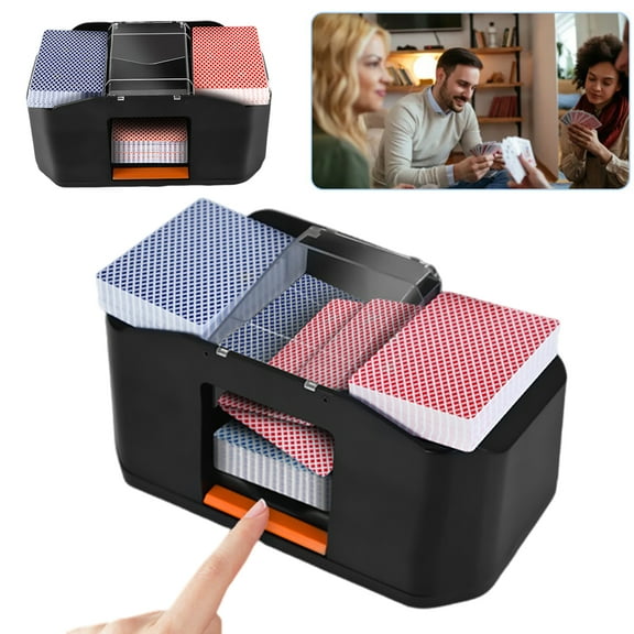 Riguas Automatic Card Shuffler 2000mAh Rechargeable Quiet Electric Poker Card Dealer Machine Card Dealing Tool Casino Equipment