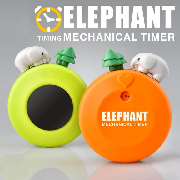 Riguas Cartoon Timer 60-Minute 360 Degree Rotating Accurate Elephant Shaped Household Kitchen Timer Daily Use