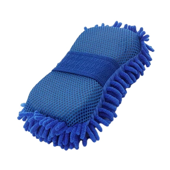 Riguas Chenille Car Wash Sponge Lint-Free Reusable Scour Scrubber Scratch-Free Absorbent Car Cleaning Sponge for Auto Detailing Motorcycle RV Paint Surface