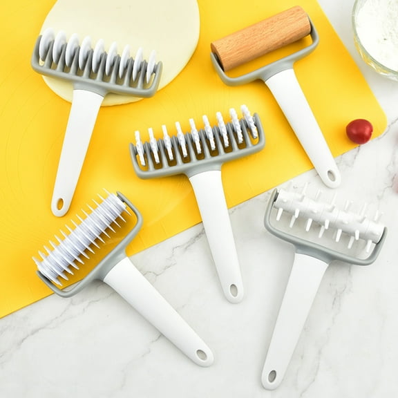 Riguas Cookie Roller Wear-resistant Multifunctional Non-stick Pastry Pizza Pie Roller Cutter for Home