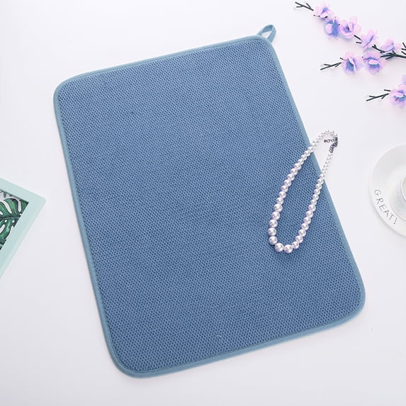 Riguas Dish Drying Mat Heat Resistant Super Absorbent Large Size Home Cup Drain Mat Table Placemat for Kitchen