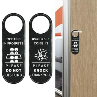 Do Not Disturb Door Hanger Sign, Meeting In Progress Office Door Sign, 10x5