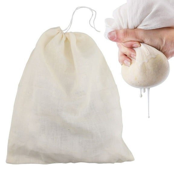Riguas Filter Bag Tear Resistant Reusable Easy to Clean Cotton Material Separate Liquid Filter Small Hole Durable No Odor Coffee Drainer Bag for Kitchen