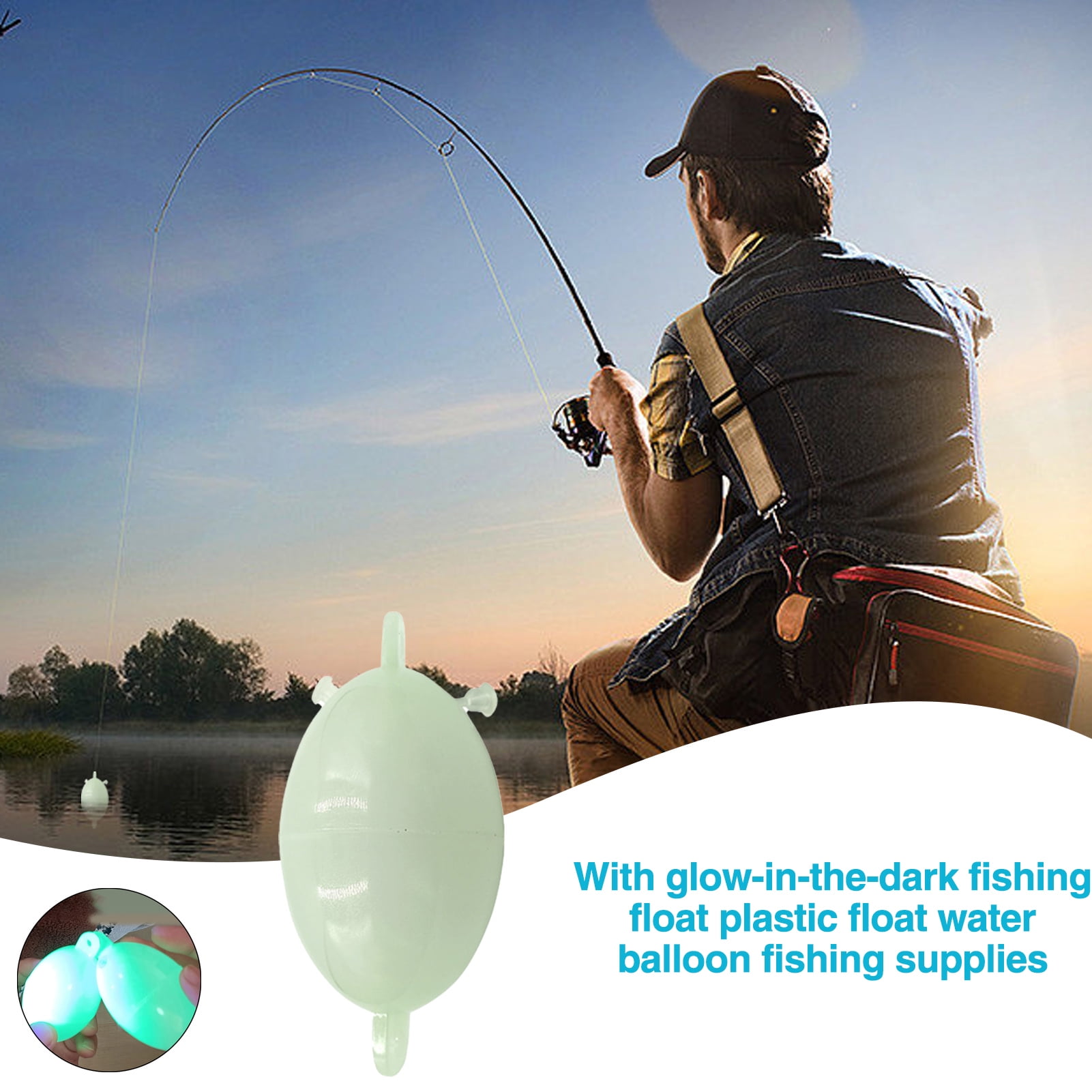 Riguas Fishing Float Buoy Reusable Luminous Plastic Float Professional
