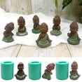 thumbnail image 1 of Riguas Fondant Mould 3D Buddha Shape Reusable High/Low Temperature Resistance Silicone Soap Candle Baking Mold for Kitchen, 1 of 8