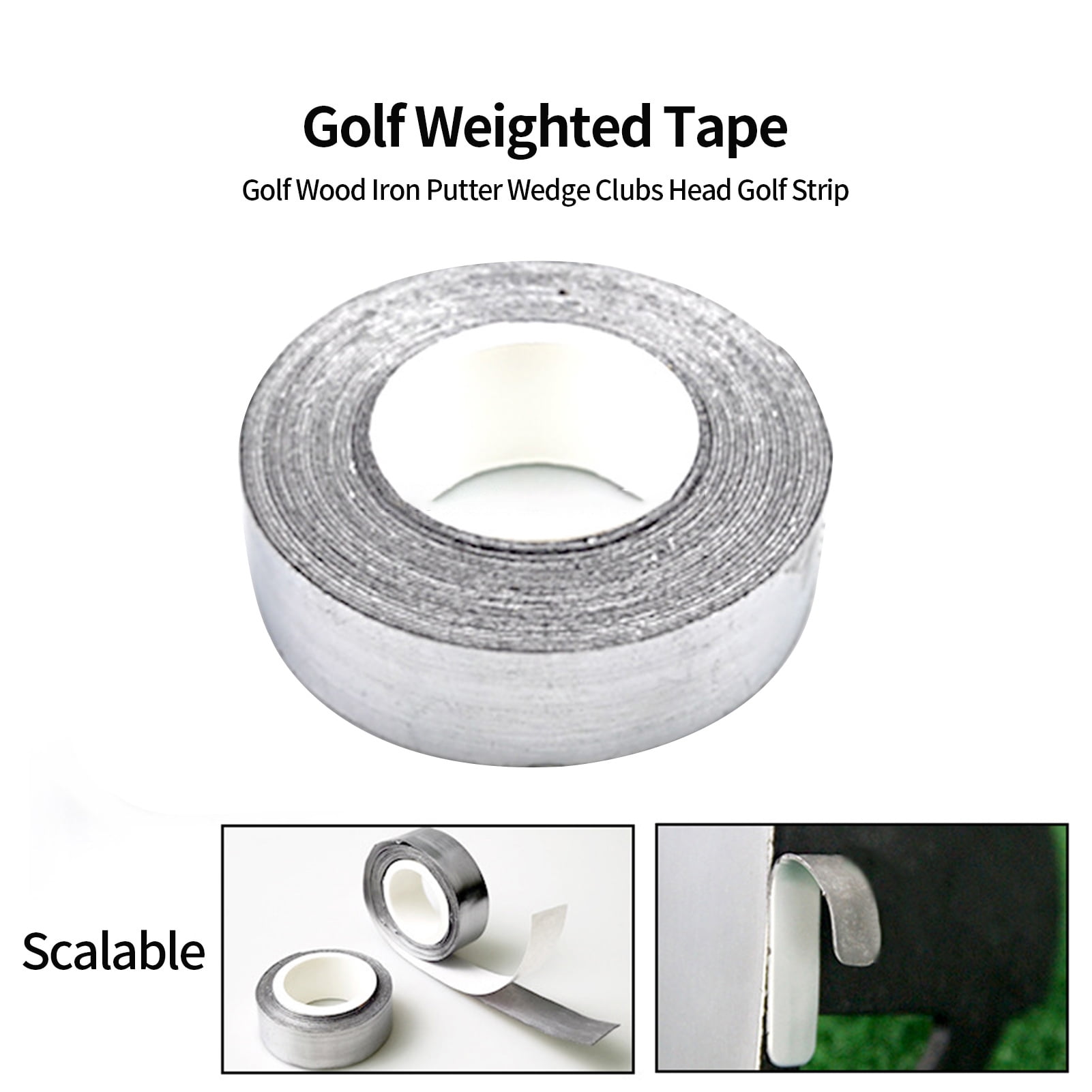 Riguas Golf Lead Tape Easy to Cut Adhesive Golf Weighted Tape Golf Training Equipment