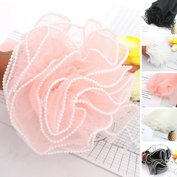 Riguas Lace Mesh Korean Style Comfortable Feeling Solid Color Valentine's Day Flower Wrapping Wave Yarn for Party