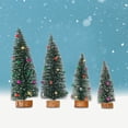 thumbnail image 1 of Riguas Mini Christmas Tree with Wood Base Colorful Beads Simulation Pine Needle Cedar Tree Ornament Cute Desktop Christmas Tree Home Table Decoration New Year Gift, 1 of 6