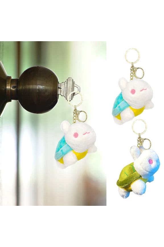 Mini Sea Creatures Turtle Keychain Plush Toy Adorable Soft Touch with Key Ring Hangable Keychain Decoration Plush Toys