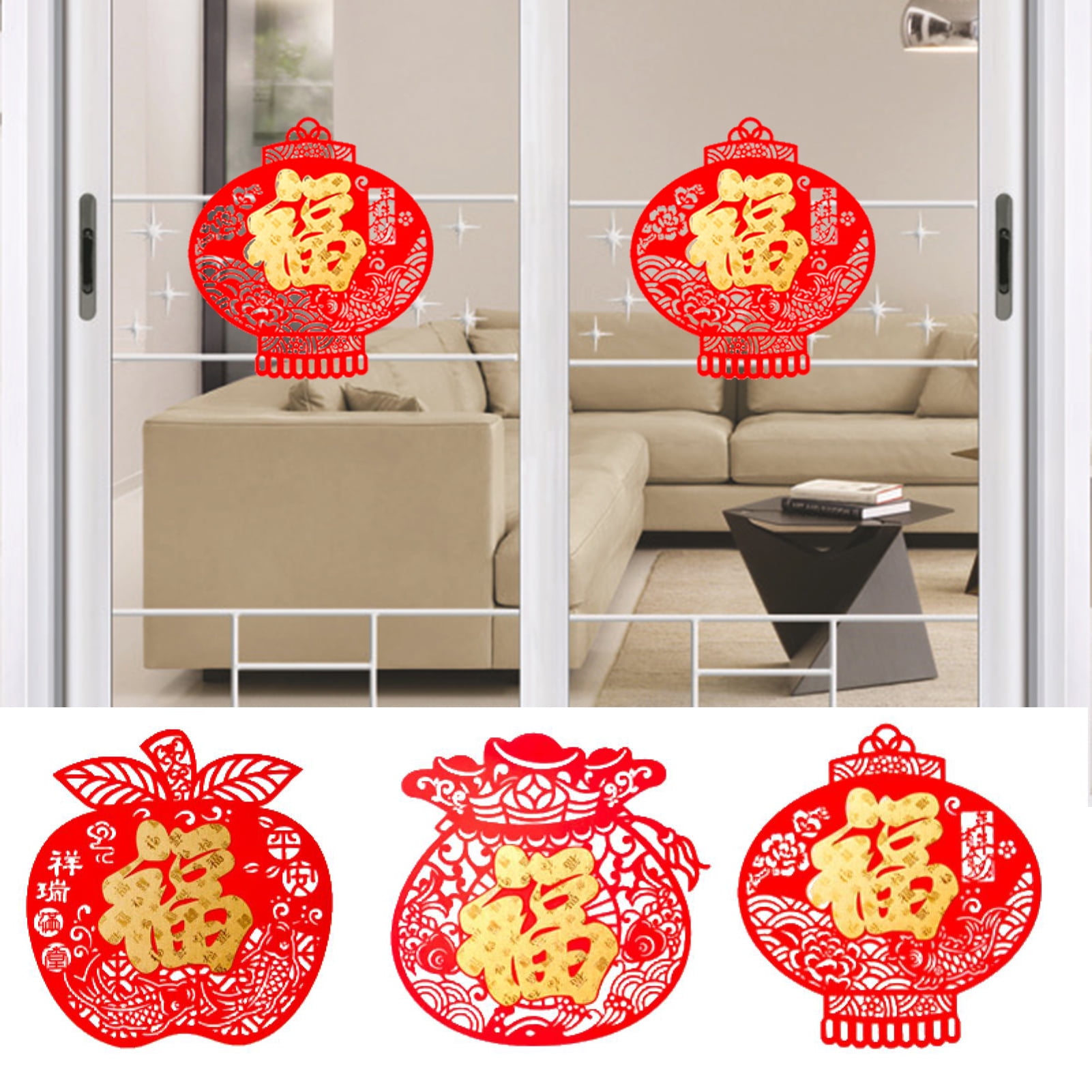Riguas New Year Sticker Self-adhesive Fine Workmanship Attractive ...