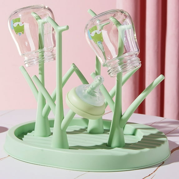 Riguas Pacifier Rack Food Grade Eco-friendly Detachable Reusable Wide Application Space-saving Plastic BPA Free Pacifier Feeding Bottle Drying Rack Home Supplies
