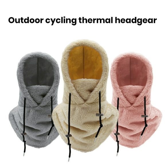Riguas Ski Hood Face Guard Winter Balaclava with Adjustable Drawstring Cold Weather Windproof Warm Hood Cover Hat Scarf