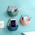 thumbnail image 1 of Riguas Sundries Storage Case Wall Mounted Strong Load-bearing Punch Free Exquisite Pattern with Bottom Hole Save Space Storage Box Mobile Phone Plug Holder Stand Rack for Home, 1 of 8