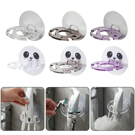Riguas Toothbrush Toothpaste Holder Strong Load-bearing Punch Free Wall Mounted Shaver Organizer Toothbrush Storage Rack