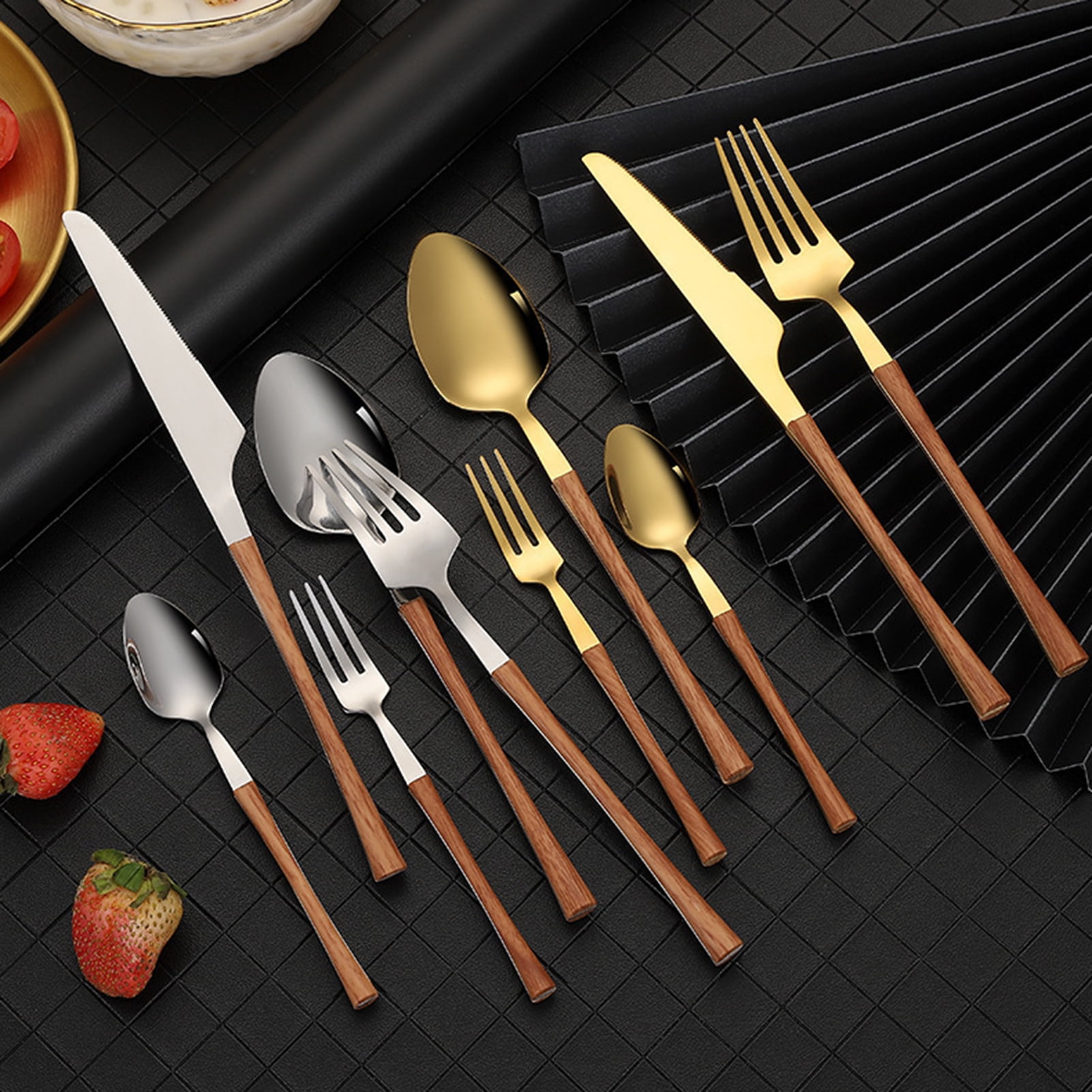 Riguas Western Flatware with Handle Classic Mirror Polish Elegant