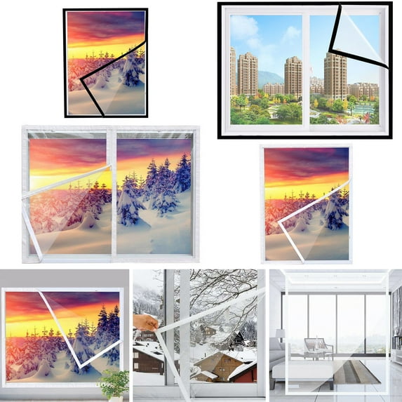 Riguas Winter Windproof Thermal Indoor Plastic Curtain Window ...