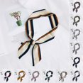 thumbnail image 1 of Riguas Women Men Fashion Geometric Pattern Headband Ribbon Tied Bag Wrapped Handle Ribbon Faux Silk Scarf Turban Long Hair Band, 1 of 7